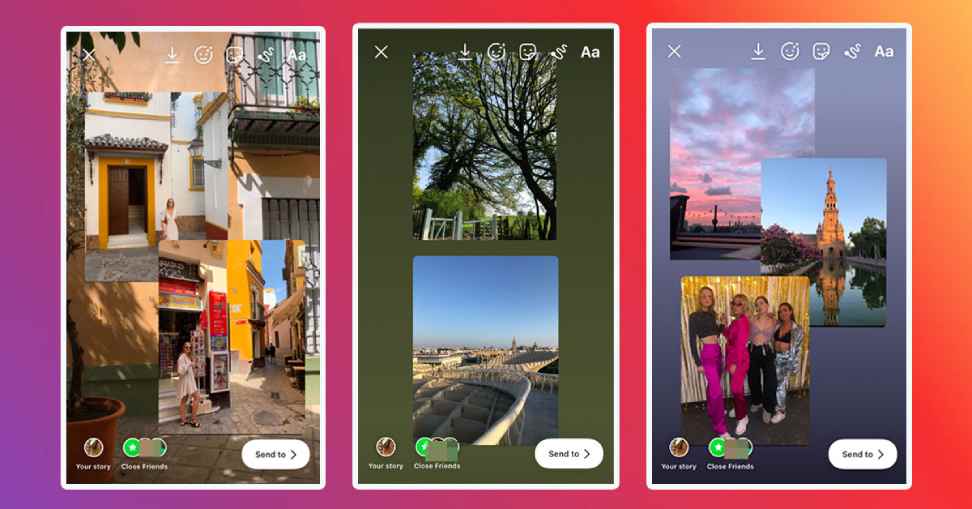 how to add multiple pictures to instagram story